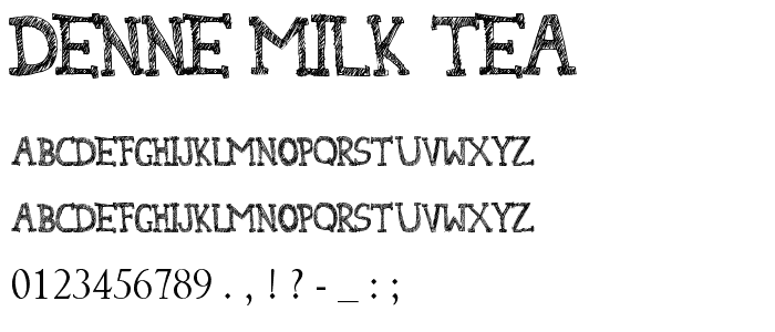 DENNE MILK TEA font